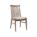 "Modern Wooden Chair with Upholstered Seat"
